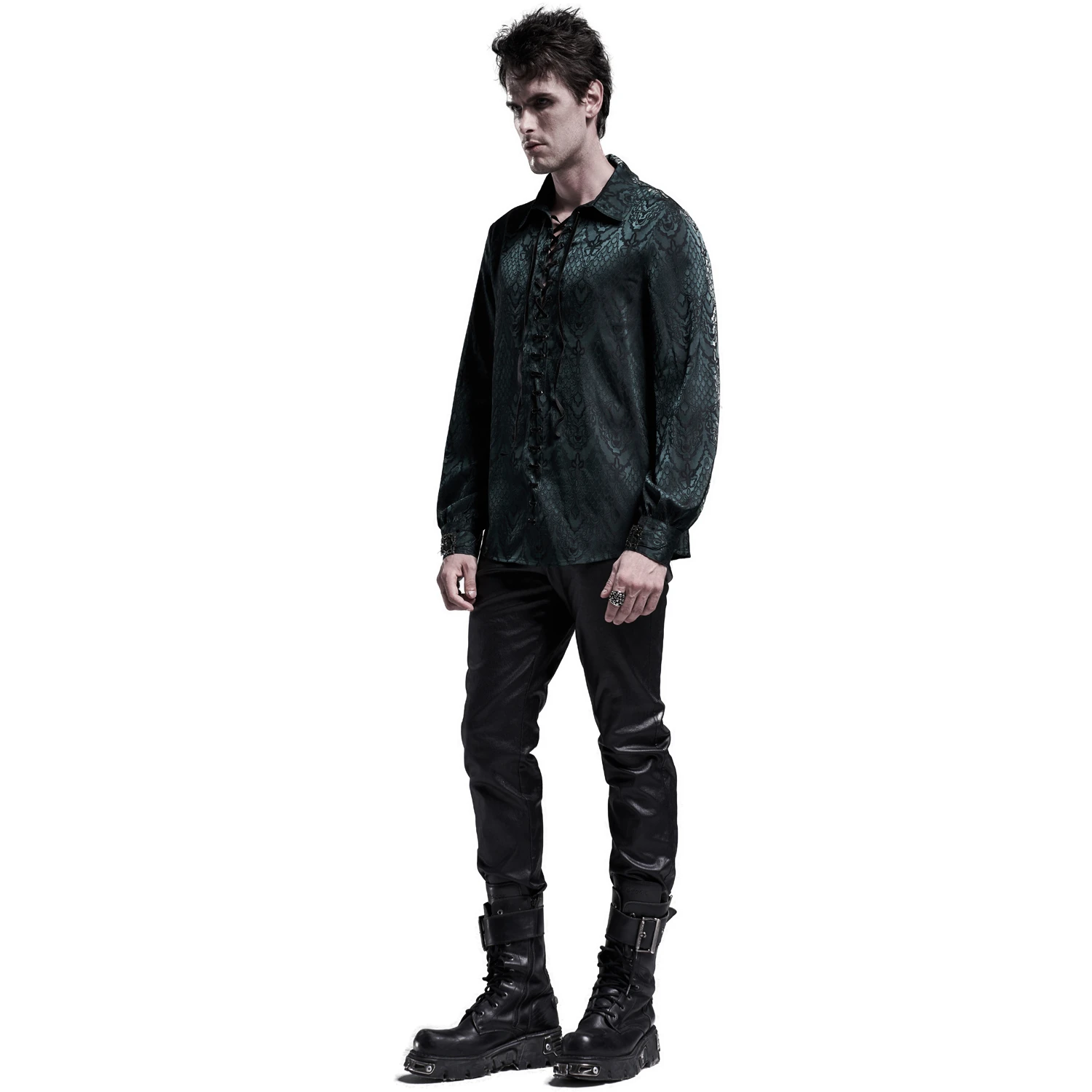 PUNK RAVE Chemise 'Nephilim' Verte 13 PUNK RAVE Chemise 'Nephilim' Verte – Image 11