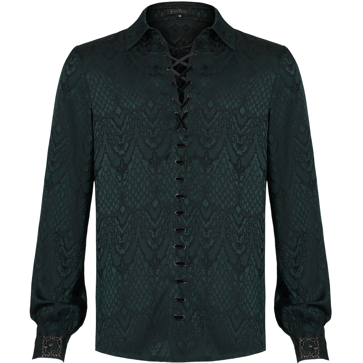 PUNK RAVE Chemise 'Nephilim' Verte 3 PUNK RAVE Chemise 'Nephilim' Verte