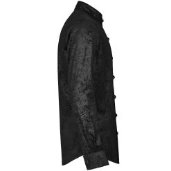 PUNK RAVE Chemise 'Nocturn' En Brocard Noire -ALCHEMY GOTHIC shop chemise nocturn en brocard noire 6