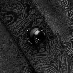 PUNK RAVE Chemise 'Nocturn' En Brocard Noire -ALCHEMY GOTHIC shop chemise nocturn en brocard noire 7