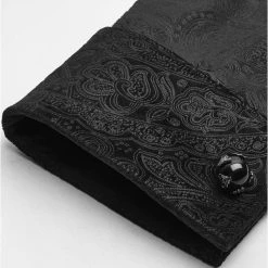 PUNK RAVE Chemise 'Nocturn' En Brocard Noire -ALCHEMY GOTHIC shop chemise nocturn en brocard noire 9