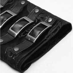 PUNK RAVE Chemise 'Sinamore' En Brocard Noire -ALCHEMY GOTHIC shop chemise sinamore en brocard noire 10