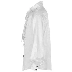 PUNK RAVE Chemise 'Valerian' En Jacquard Blanche -ALCHEMY GOTHIC shop chemise valerian en jacquard blanche 13
