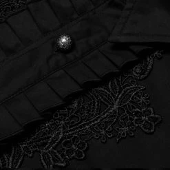 PUNK RAVE Chemise Victorienne 'Goth Applique' Noire -ALCHEMY GOTHIC shop chemise victorienne goth applique noire 10