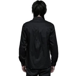 PUNK RAVE Chemise Victorienne 'Goth Applique' Noire -ALCHEMY GOTHIC shop chemise victorienne goth applique noire 2