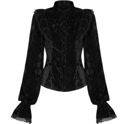 PUNK RAVE Chemisier 'Gothic Retro' Noir -ALCHEMY GOTHIC shop chemisier gothic retro noir 10