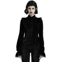 PUNK RAVE Chemisier 'Gothic Retro' Noir -ALCHEMY GOTHIC shop chemisier gothic retro noir 8