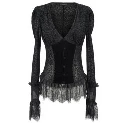 DEVIL FASHION Chemisier 'Lavinia' Noir 29 DEVIL FASHION Chemisier 'Lavinia' Noir -ALCHEMY GOTHIC shop chemisier lavinia noir 10