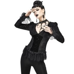 DEVIL FASHION Chemisier 'Lavinia' Noir 24 DEVIL FASHION Chemisier 'Lavinia' Noir -ALCHEMY GOTHIC shop chemisier lavinia noir 5