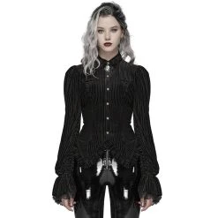 PUNK RAVE Chemisier 'Maeve' Noir -ALCHEMY GOTHIC shop chemisier maeve noir 1