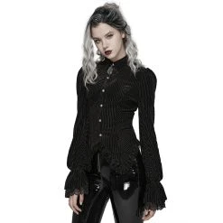 PUNK RAVE Chemisier 'Maeve' Noir -ALCHEMY GOTHIC shop chemisier maeve noir 4