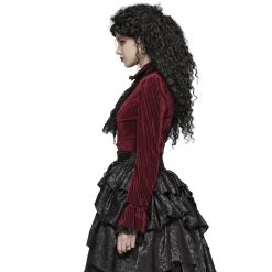 PUNK RAVE Chemisier 'Maeve' Rouge -ALCHEMY GOTHIC shop chemisier maeve rouge 3