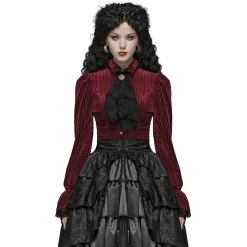 PUNK RAVE Chemisier 'Maeve' Rouge -ALCHEMY GOTHIC shop chemisier maeve rouge 4