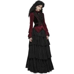 PUNK RAVE Chemisier 'Maeve' Rouge -ALCHEMY GOTHIC shop chemisier maeve rouge 5