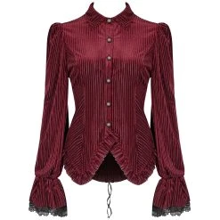 PUNK RAVE Chemisier 'Maeve' Rouge -ALCHEMY GOTHIC shop chemisier maeve rouge 6