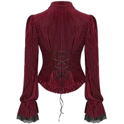 PUNK RAVE Chemisier 'Maeve' Rouge -ALCHEMY GOTHIC shop chemisier maeve rouge 7