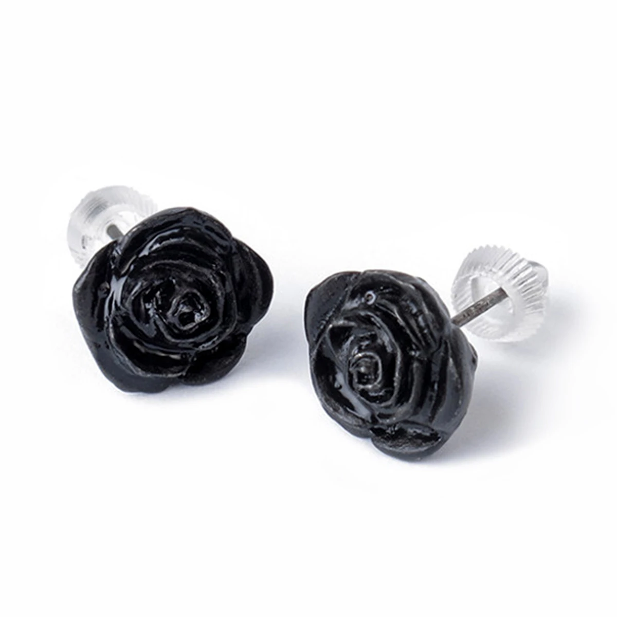 ALCHEMY GOTHIC Clous D'Oreilles 'Black Rose' 4 ALCHEMY GOTHIC Clous D'Oreilles 'Black Rose' – Image 2