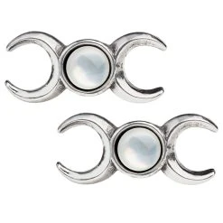 ALCHEMY GOTHIC Clous D'Oreilles 'Triple Goddess'