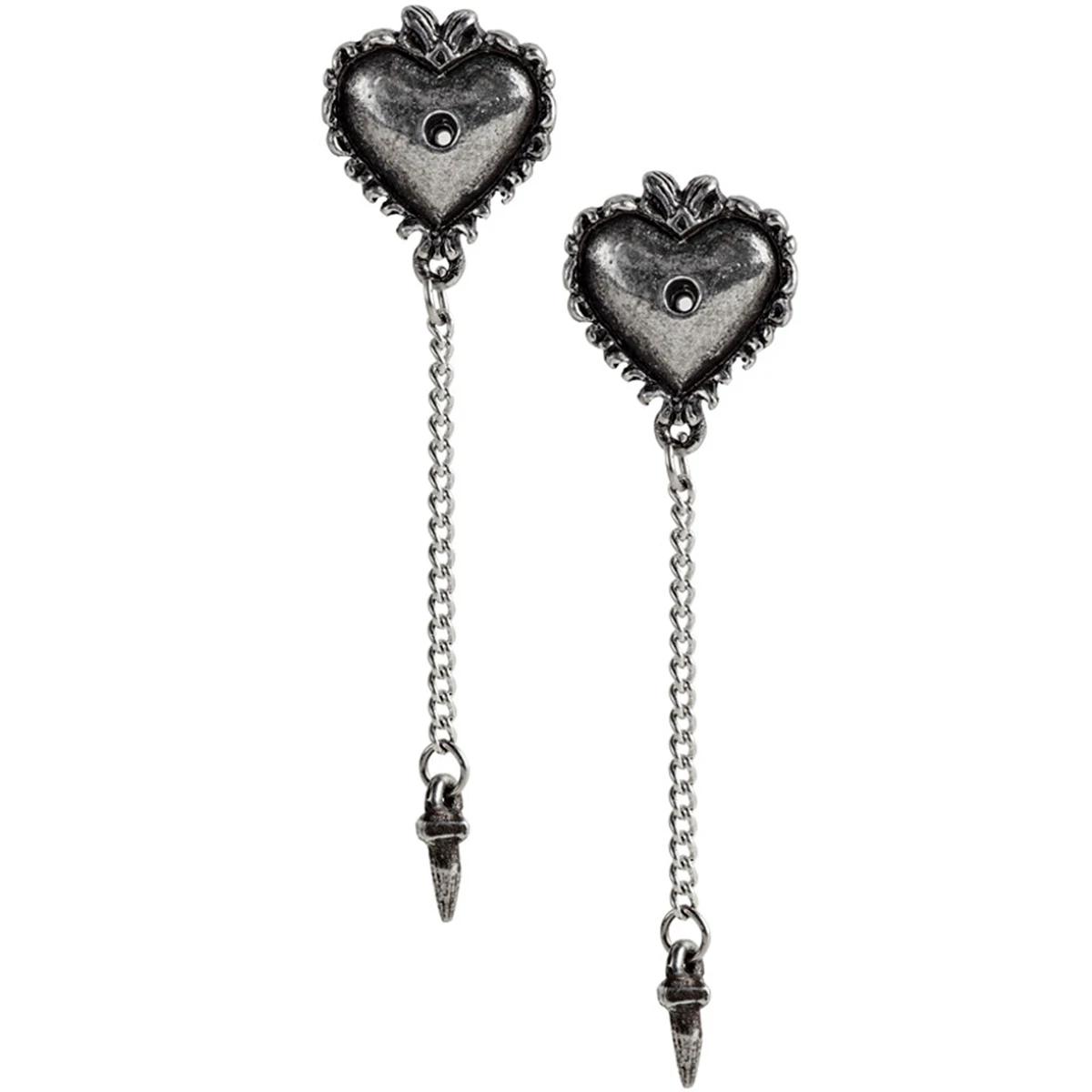 ALCHEMY GOTHIC Clous D'Oreilles 'Witches Heart' 4 ALCHEMY GOTHIC Clous D'Oreilles 'Witches Heart' – Image 2