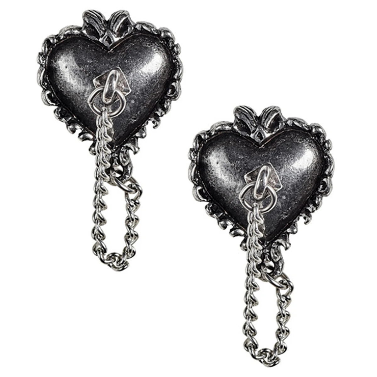 ALCHEMY GOTHIC Clous D'Oreilles 'Witches Heart' 5 ALCHEMY GOTHIC Clous D'Oreilles 'Witches Heart' – Image 3