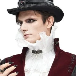 DEVIL FASHION Col Montant Unisexe Plissé Blanc 15 DEVIL FASHION Col Montant Unisexe Plissé Blanc -ALCHEMY GOTHIC shop col montant unisexe plisse blanc 3