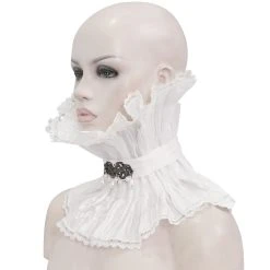 DEVIL FASHION Col Montant Unisexe Plissé Blanc 19 DEVIL FASHION Col Montant Unisexe Plissé Blanc -ALCHEMY GOTHIC shop col montant unisexe plisse blanc 7