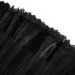 DEVIL FASHION Col Montant Unisexe Plissé Noir -ALCHEMY GOTHIC shop col montant unisexe plisse noir 13