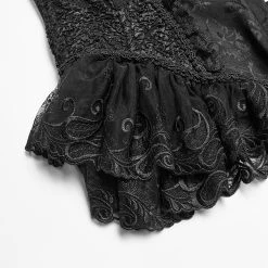 Pyon Pyon Corset 'Amuria' En Jacquard Noir -ALCHEMY GOTHIC shop corset amuria en jacquard noir 10