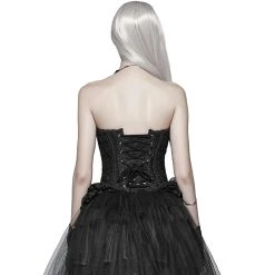 Pyon Pyon Corset 'Amuria' En Jacquard Noir -ALCHEMY GOTHIC shop corset amuria en jacquard noir 2