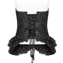 Pyon Pyon Corset 'Amuria' En Jacquard Noir -ALCHEMY GOTHIC shop corset amuria en jacquard noir 5
