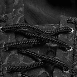 Pyon Pyon Corset 'Amuria' En Jacquard Noir -ALCHEMY GOTHIC shop corset amuria en jacquard noir 8