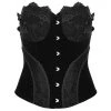 PUNK RAVE Corset 'Black Palace' En Dentelle Noire -ALCHEMY GOTHIC shop corset black palace en dentelle noire