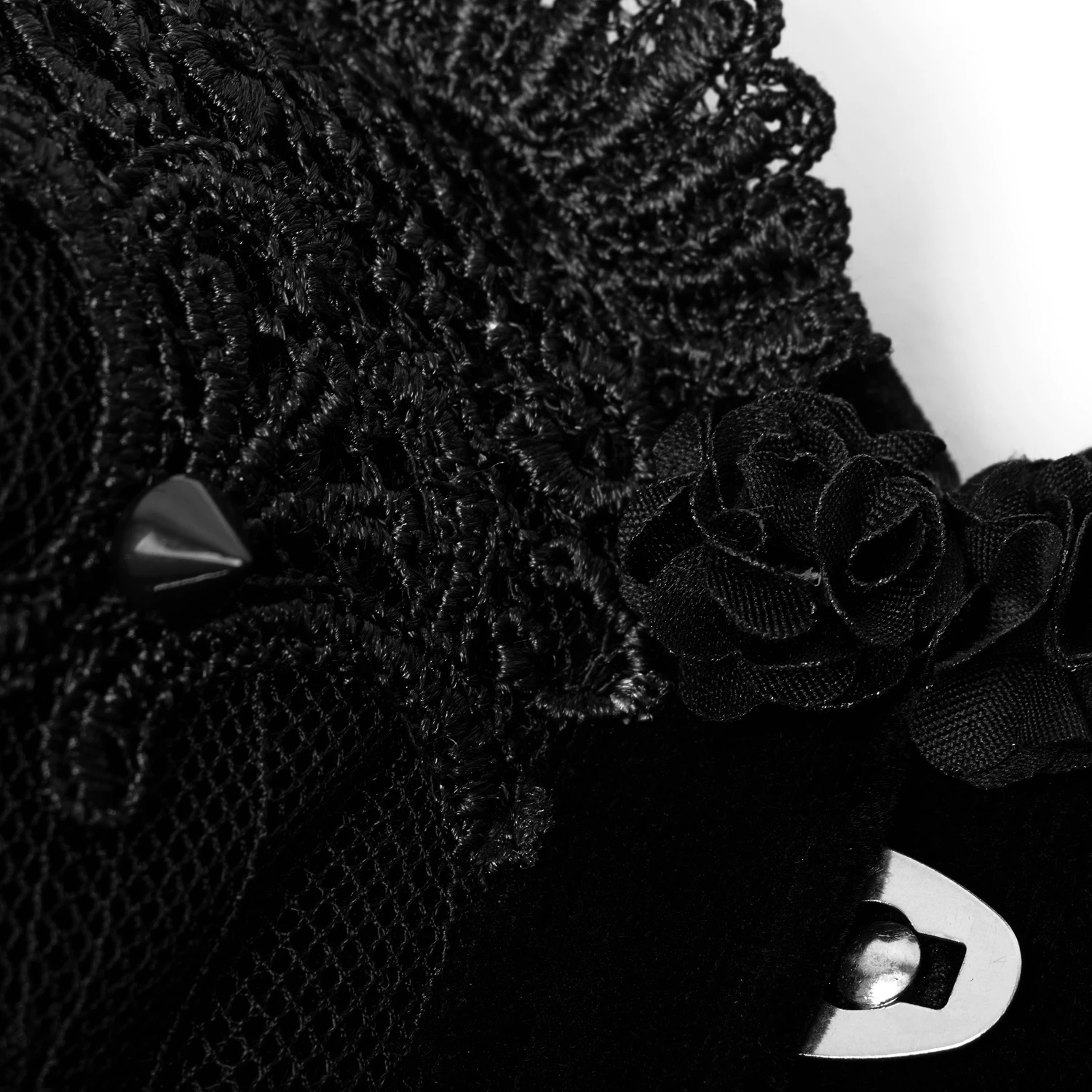 PUNK RAVE Corset 'Black Palace' En Dentelle Noire 11 PUNK RAVE Corset 'Black Palace' En Dentelle Noire – Image 9