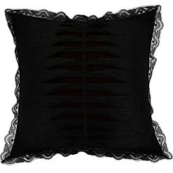 PUNK RAVE Coussin Décoratif 'Ribcage' Noir Et Rouge