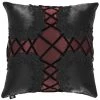 DEVIL FASHION Coussin Gothique 'Cross-Shaped' Noir Et Rouge -ALCHEMY GOTHIC shop coussin gothique cross shaped noir et rouge