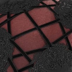 DEVIL FASHION Coussin Gothique 'Cross-Shaped' Noir Et Rouge -ALCHEMY GOTHIC shop coussin gothique cross shaped noir et rouge 9