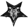 DEVIL FASHION Coussin Pentagramme Imprimé 'Baphomet' Noir 1 DEVIL FASHION Coussin Pentagramme Imprimé 'Baphomet' Noir -ALCHEMY GOTHIC shop coussin pentagramme imprime baphomet noir