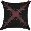 DEVIL FASHION Coussin 'Punk' Noir Et Rouge En Forme De X 1 DEVIL FASHION Coussin 'Punk' Noir Et Rouge En Forme De X -ALCHEMY GOTHIC shop coussin punk noir et rouge en forme de x
