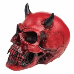 The Vault By Alchemy Crâne En Résine 'Crimson Demon Skull'