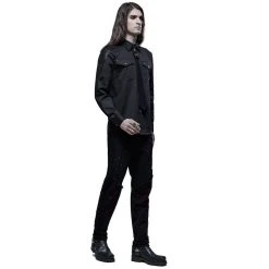 PUNK RAVE Cravate 'Punk Stylish' Noire -ALCHEMY GOTHIC shop cravate punk stylish noire 3