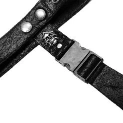 PUNK RAVE Cravate 'Punk Stylish' Noire -ALCHEMY GOTHIC shop cravate punk stylish noire 7