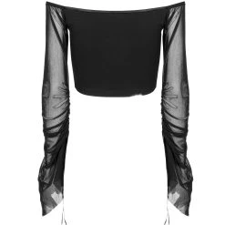 PUNK RAVE Crop Top à Manches Longues 'Dark Desire' Noir 18 PUNK RAVE Crop Top à Manches Longues 'Dark Desire' Noir -ALCHEMY GOTHIC shop crop top a manches longues dark desire noir 5