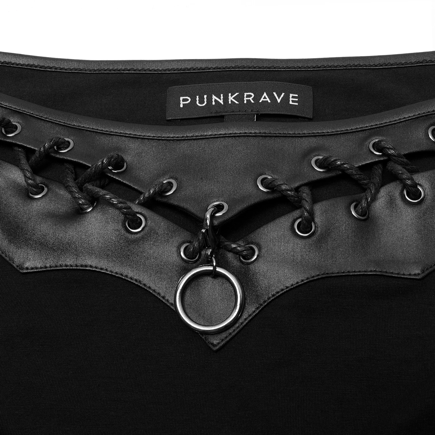 PUNK RAVE Crop Top à Manches Longues 'Dark Desire' Noir 10 PUNK RAVE Crop Top à Manches Longues 'Dark Desire' Noir – Image 8