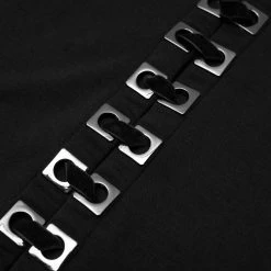 PUNK RAVE Crop Top à Manches Longues 'Katell' Noir Et Rouge -ALCHEMY GOTHIC shop crop top a manches longues katell noir et rouge 16