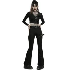 PUNK RAVE Crop Top 'Lamia' Noir 18 PUNK RAVE Crop Top 'Lamia' Noir -ALCHEMY GOTHIC shop crop top lamia noir 4