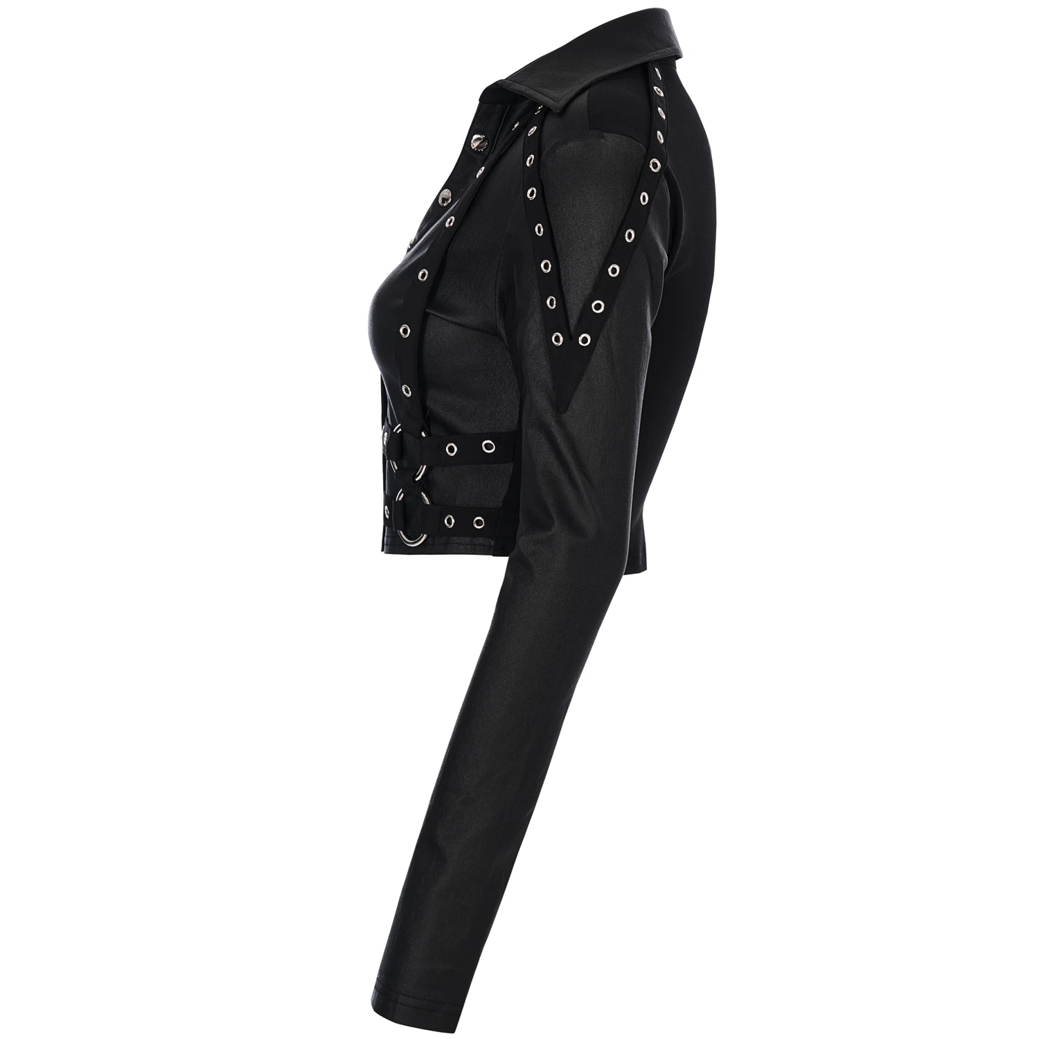 PUNK RAVE Crop Top 'Lamia' Noir 10 PUNK RAVE Crop Top 'Lamia' Noir – Image 8