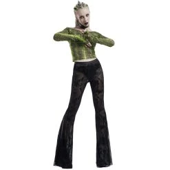 PUNK RAVE Culotte 'Cyber Laser' En Vinyle Noir -ALCHEMY GOTHIC shop culotte cyber laser en vinyle noir 6
