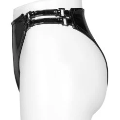PUNK RAVE Culotte 'Cyber Laser' En Vinyle Noir -ALCHEMY GOTHIC shop culotte cyber laser en vinyle noir 9