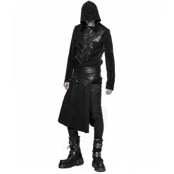 PUNK RAVE Demi-jupe Amovible Punk 'Alatheus' Noire -ALCHEMY GOTHIC shop demi jupe amovible punk alatheus noire 1