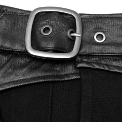 PUNK RAVE Demi-jupe Amovible Punk 'Alatheus' Noire -ALCHEMY GOTHIC shop demi jupe amovible punk alatheus noire 14